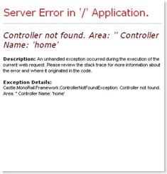 Error with controller